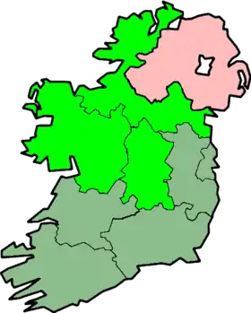 Localisation de Région NUTS d'Irlande