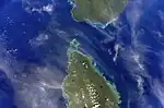 Vue satellite d'Upolu et Savai'i