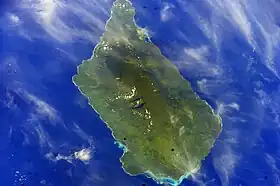 Image satellite de l'île de Savai'i.