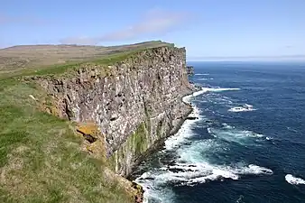 Les falaises de Látrabjarg.