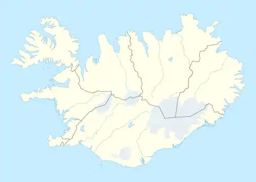 Carte des aéroports d'Islande