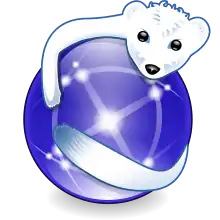 Logo d'Iceweasel utilisé de 2006 à 2016 par Debian,.