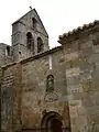 Détail de la façade sud de l'église romane de Santa Maria de Retortillo.