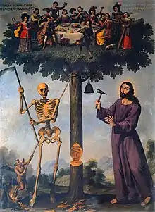 El Árbol de la Vida, (L'Arbre de la vie), tableau d'Ignacio de Ries, cathédrale de Ségovie, 1653.