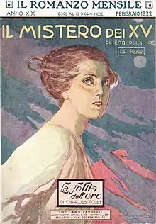 couverture de "Il Mistero dei XV" sur laquelle figure un portrait de femme