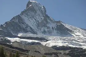 Vue du glacier du Cervin