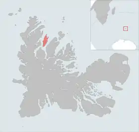 Carte de localisation de l'île Saint-Lanne Gramont.