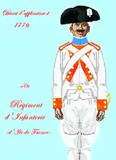 régiment d’Île-de-France de 1776 à 1779