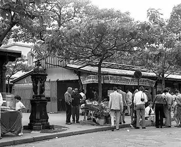 Le marché aux fleurs en 1970.