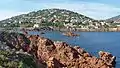 Vue depuis le nord de l’île vers la côte d'Agay