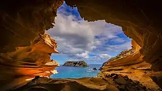 L'îlot de Cima vu depuis Porto Santo. Mai 2021.