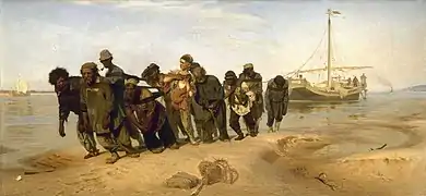 Les Bateliers de la Volga par Ilia Répine (1870-1873)