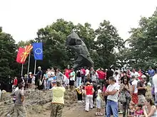 Célébration d'Ilinden le 2 août 2011 à Mechkin Kamen, République de Macédoine.