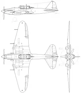 vue en plan de l’avion