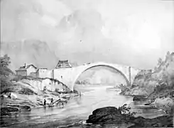 Le pont Lesdiguières par Cassien dans l'Album du Dauphiné (tome II).