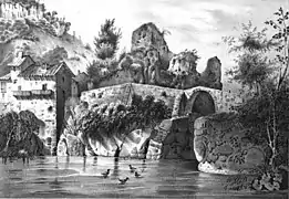 Saint-Nazaire-en-Royans au XIXe siècle illustrée par Victor Cassien (1808-1893).