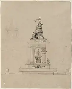 Projet de fontaine, Paris, musée Carnavalet.