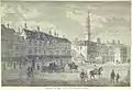 Cornhill en 1630, illustration montrant Royal Exchange et le Great Conduit (en)