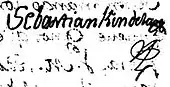 signature de Sebastián Kindelán y O'Regan