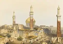 Le mausolée d'Hussein après sa reconstruction, 1850