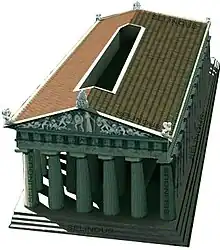 Reconstitution du temple de la Victoire d'Himère