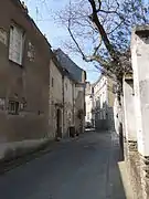 Vue de l'impasse depuis le square de la Psalette.