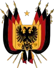 Armoiries de l'éphémère Empire allemand (1848-1849) ; la Confédération germanique a utilisé un aigle similaire.