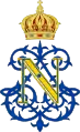 Monogramme de l'empereur Napoléon III, avec la couronne impériale de Napoléon.