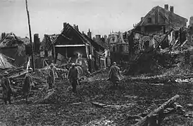 À Ham après le retrait des troupes allemandes.