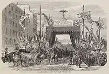 Inauguration du boulevard, le 10 décembre 1853 (ancien 5e arrondissement de Paris).