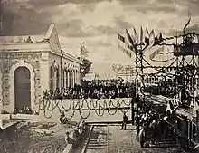 Inauguration du chemin de fer du Midi de Toulouse à Cette le 22 avril 1857.