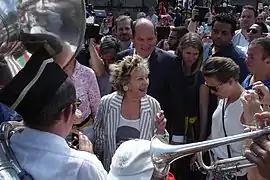 Annie Cordy inaugure à Laeken, le parc qui porte son nom.