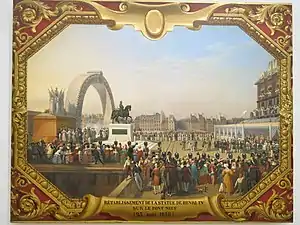 Inauguration de la statue d'Henri IV sur le Pont-Neuf (25 août 1818), tableau d'Hippolyte Lecomte.