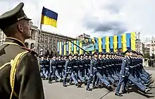 Parade militaire à Kiev pour le Jour de l'Indépendance en 2017.
