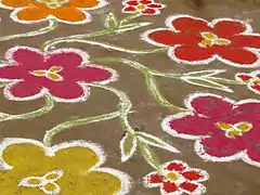 Le Kolam est un symbole de la culture tamoule indienne.