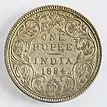 India 1 Rupee 1884 Victoria (reverse)