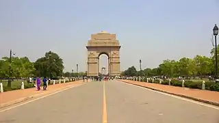 La Porte de l'Inde à l'extrémité est du Rajpath.
