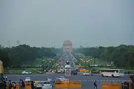 Vue du Rajpah depuis la colline de Raisina.