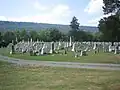 Pierres tombales au cimetière d'Indian Mound
