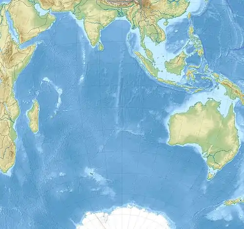 Carte de l'océan Indien.