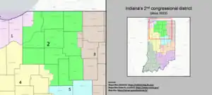 Description de l'image Indiana's 2nd congressional district (since 2023).png.