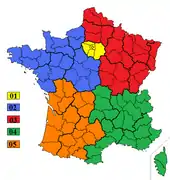 Répartition géographique des inventaires du patrimoine juif en France.
