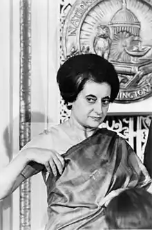 Indira Gandhi, devenue première ministre de l'Inde en 1966.