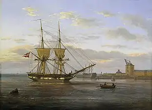 Johan Christian Dahl, Entrée de Copenhague, 1830.