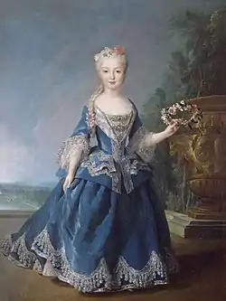 Marie Anne Victoire enfant 1724-1725 par Alexis Simon Belle.