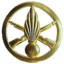 Insigne de béret d'infanterie.