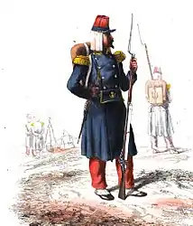 Infanterie légère, voltigeurs vers 1840
