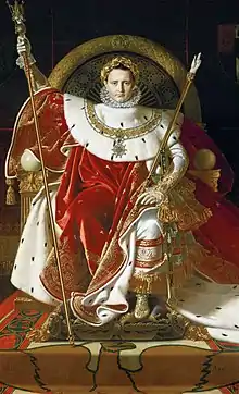 Jean Auguste Dominique Ingres, portrait de Napoléon sur le trône impérial, 1806, Musée de l'Armée, Paris