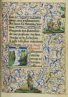 Saint Bernard avec le démon enchaîné; Ms.7, folio 72