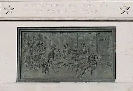 Signature du traité de Paris. 1783.